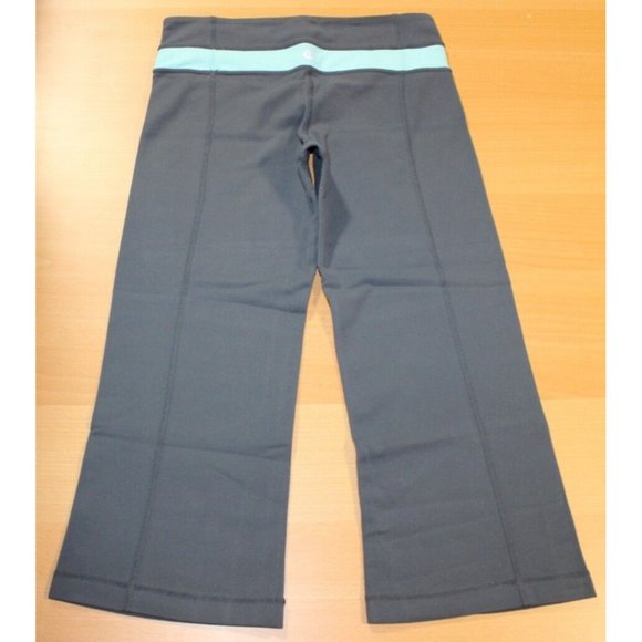 Womens Lululemon Cropped Capri Leggings Sz: 4 Gray Athletic Activewear Yoga Run - Picture 4 of 6